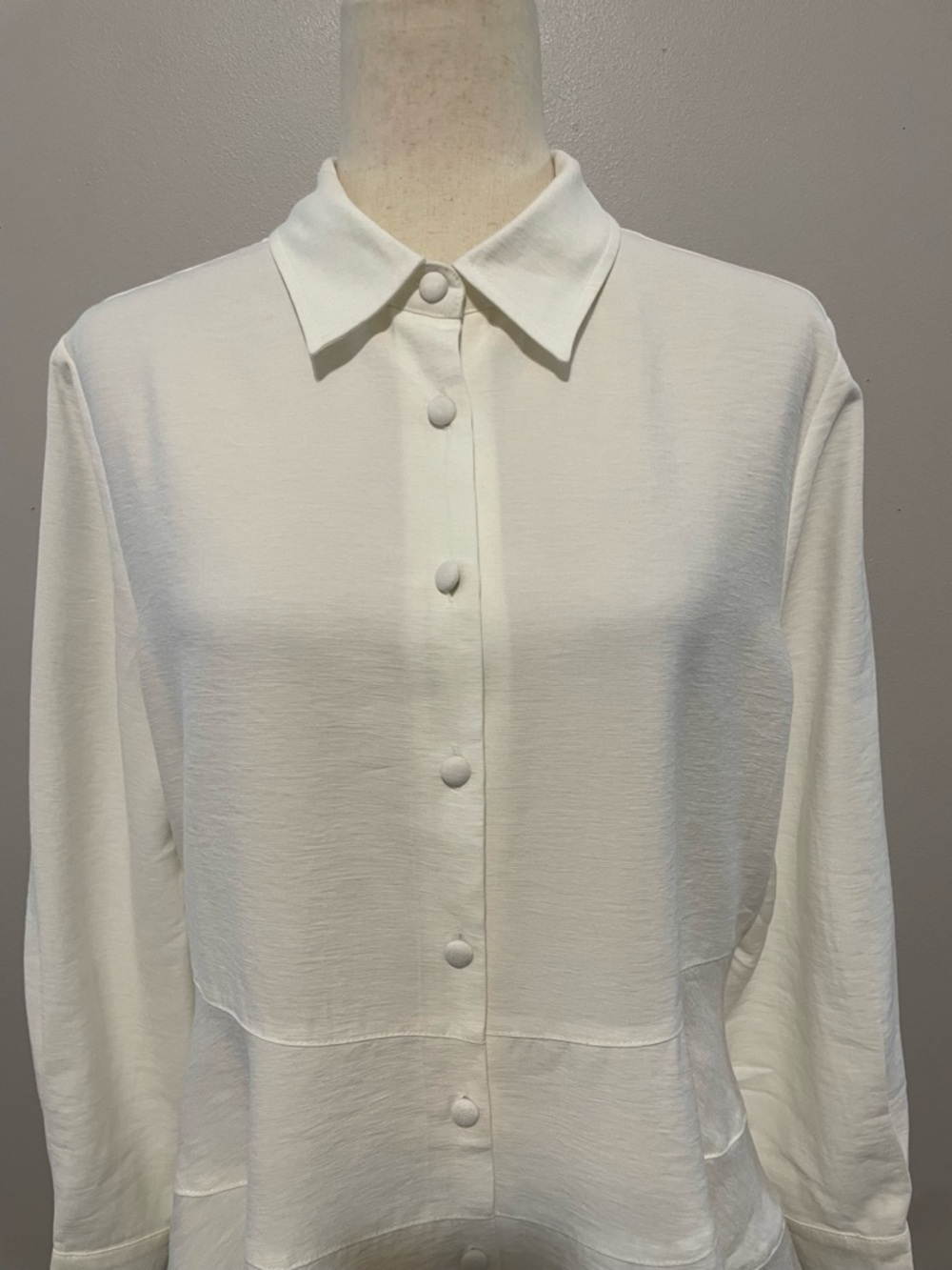 Pomander Place White Button-Down Peplum Shirt - Picture 8 of 12